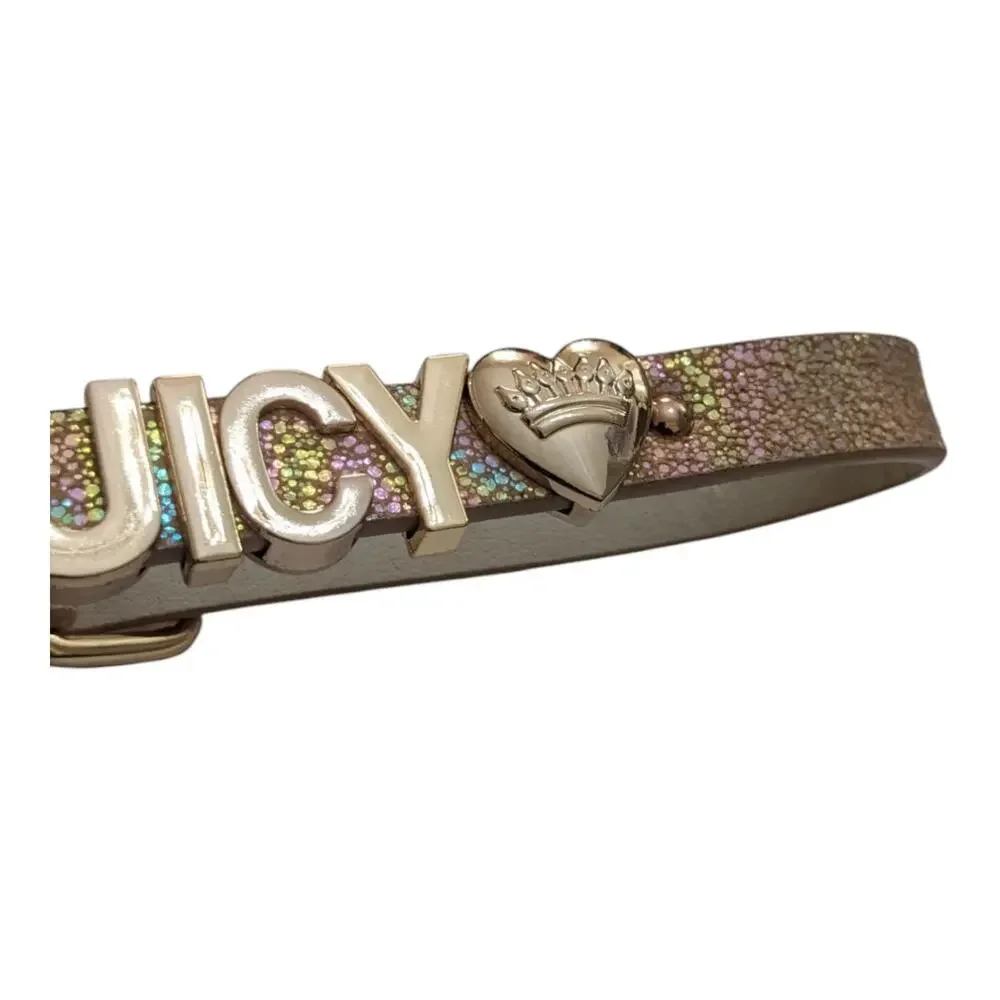 Juicy Couture Limited Edition Rainbow Gold Dog Collar Size‎ Med